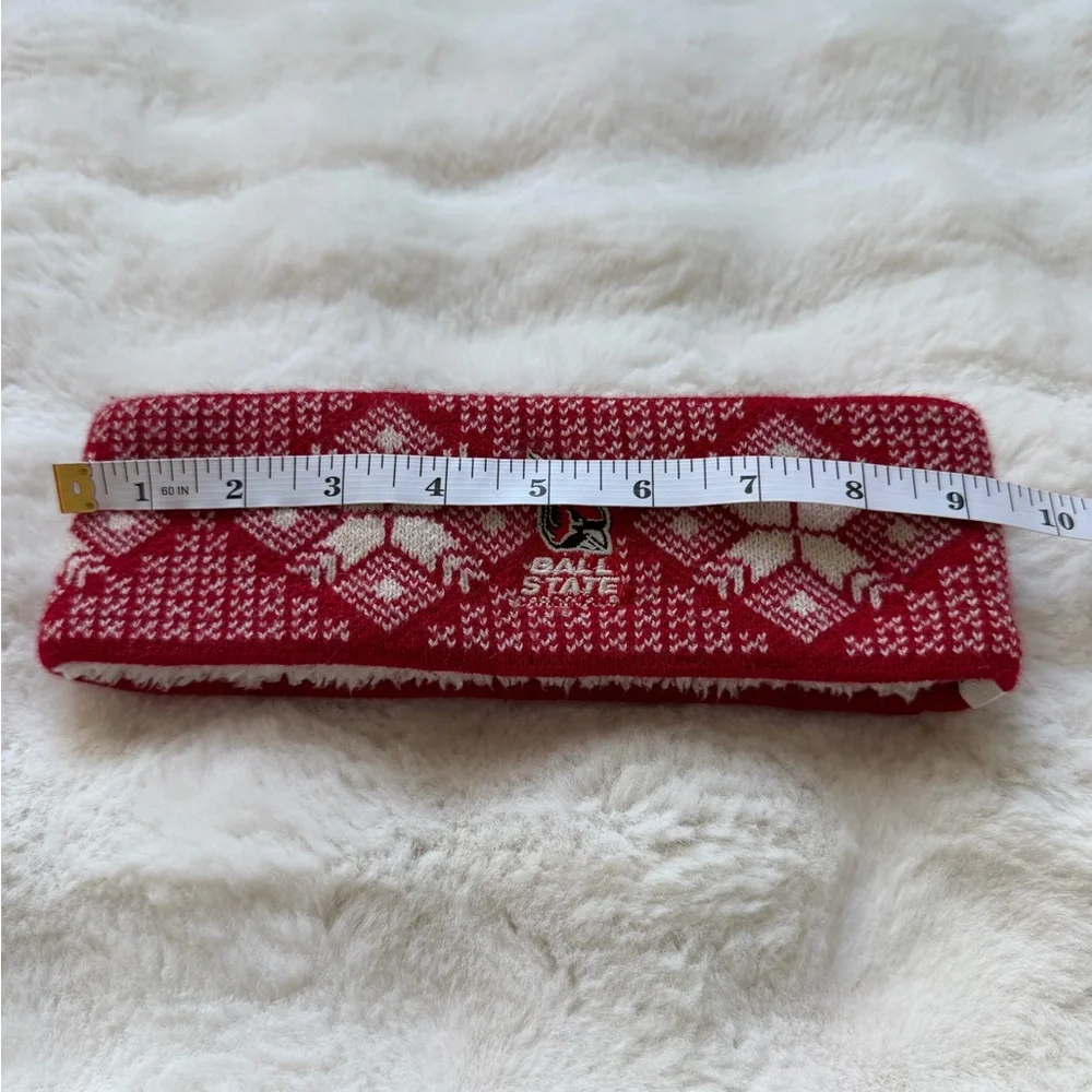 47 Brand Ball State Red and White Patterned Headband